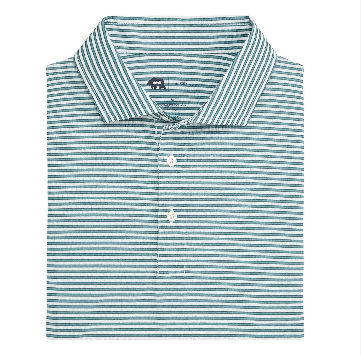 Guide Stripe Polo-Mallard Green