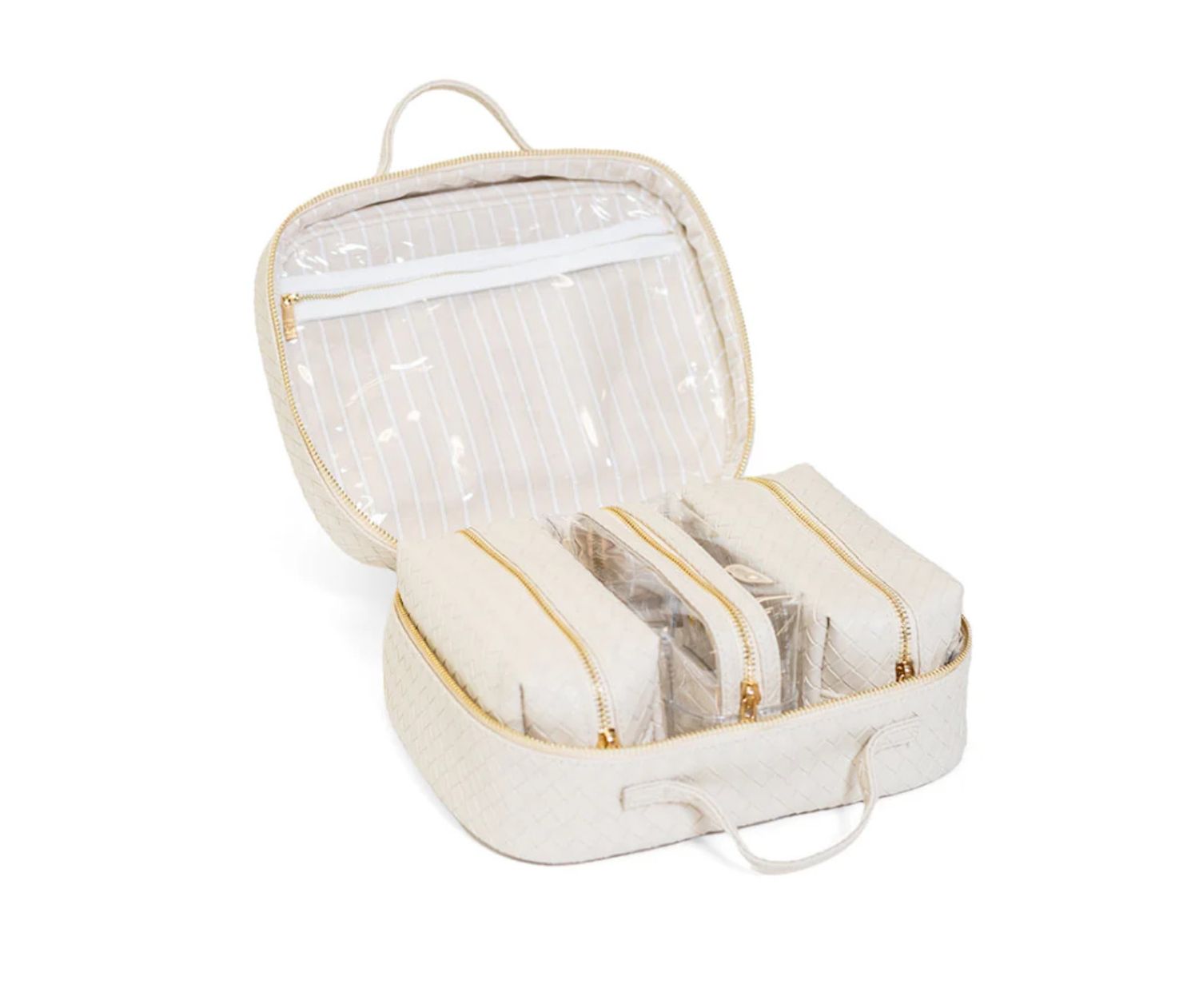 LUXE TRVL2 Cosmetic Toiletry Case - Woven Sand