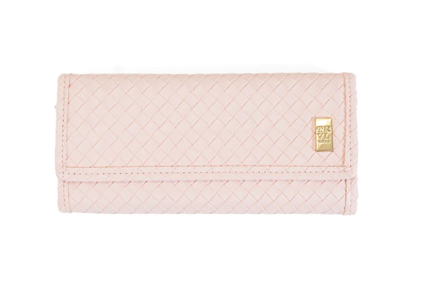 TRVL LUXE Jewelry Wallet- Woven Shell