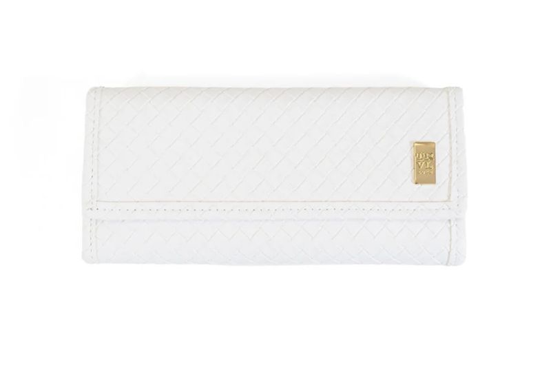 TRVL Luxe Jewelry Wallet- Woven White