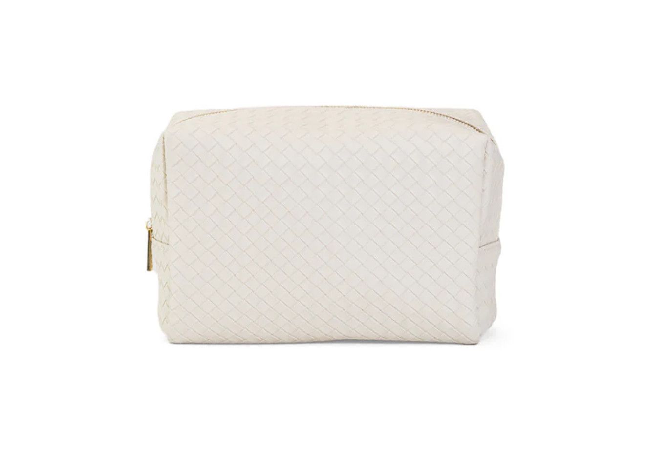 TRVL LUXE Everyday Cosmetic Bag- Woven Sand