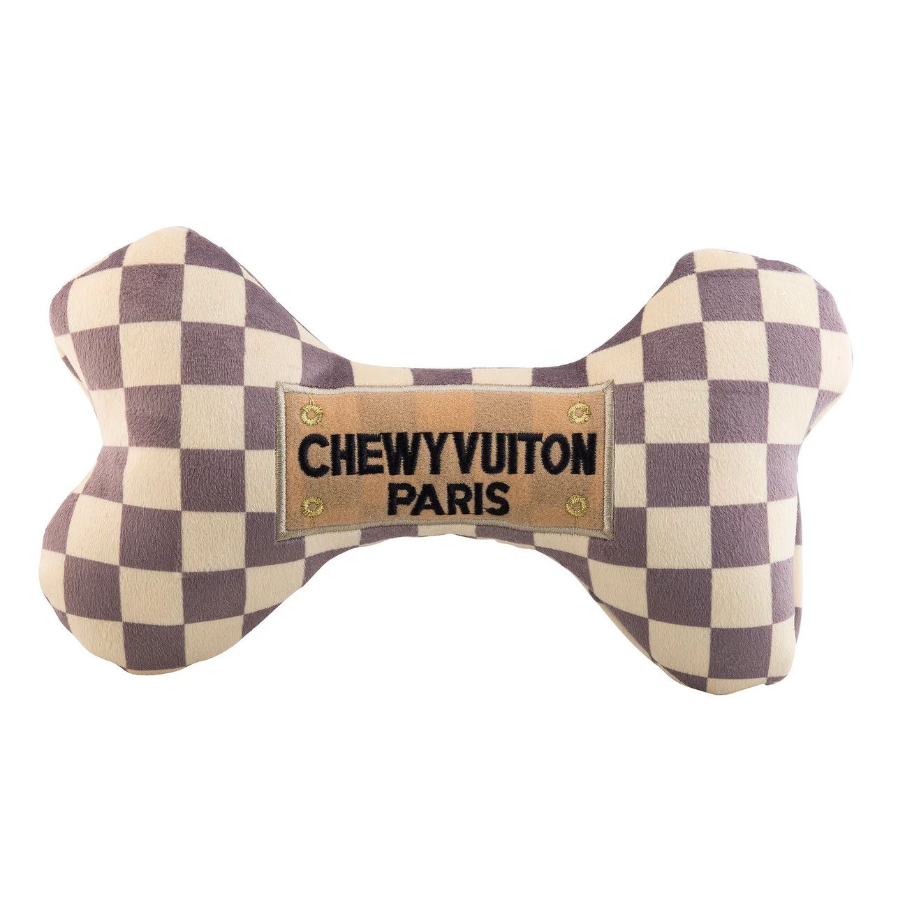 Checker Chewy Vuitton Bone Toy- XLarge