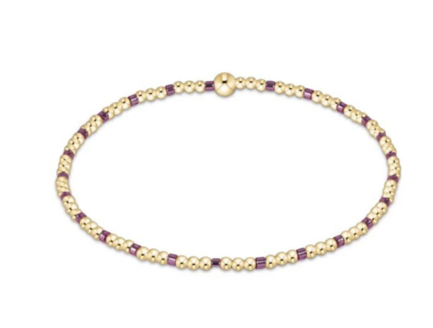 Hope Sincerity 2mm Bead Bracelet- Pink Metallic