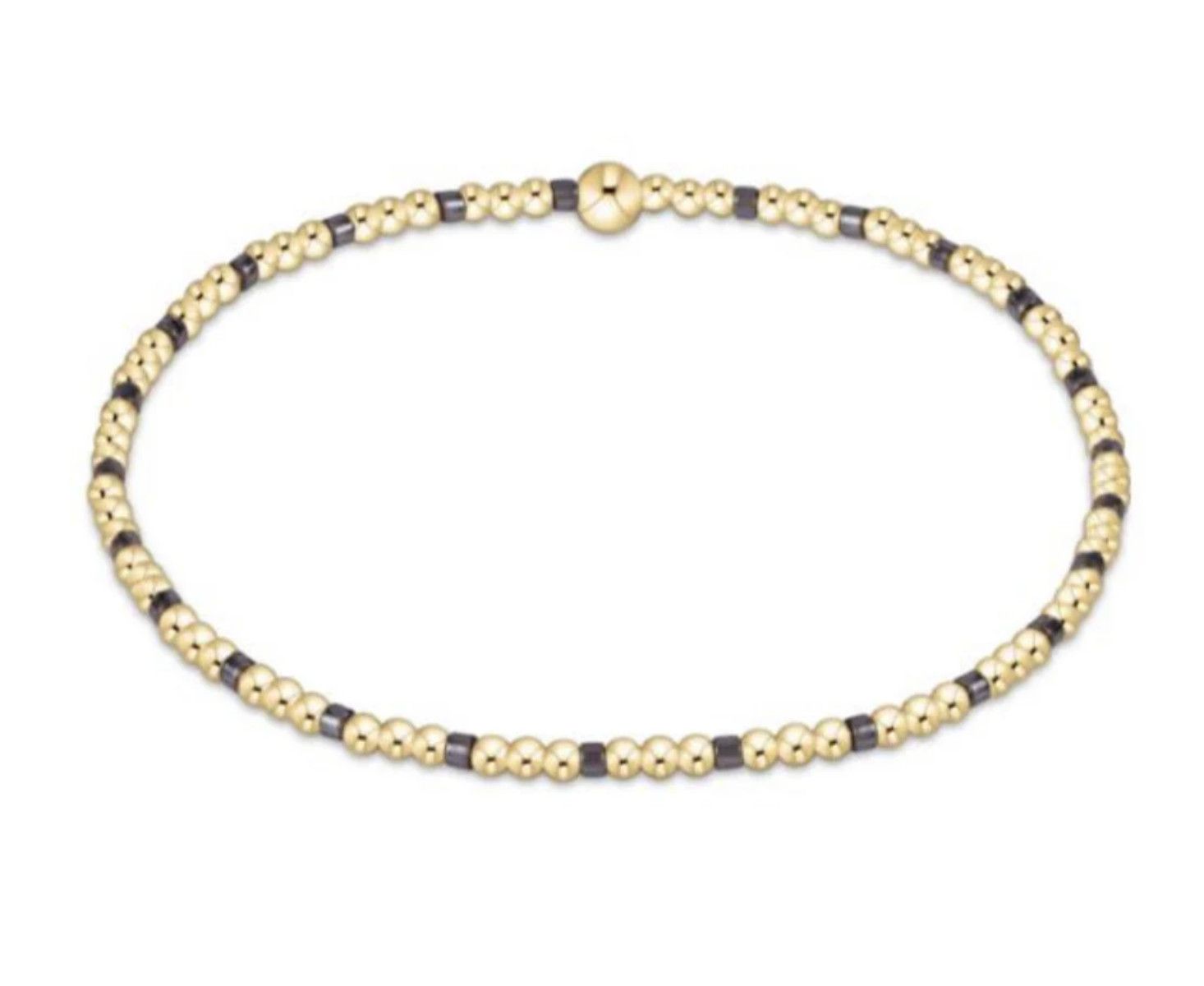 Hope Sincerity 2mm Bead Bracelet- Taupe With A Twist