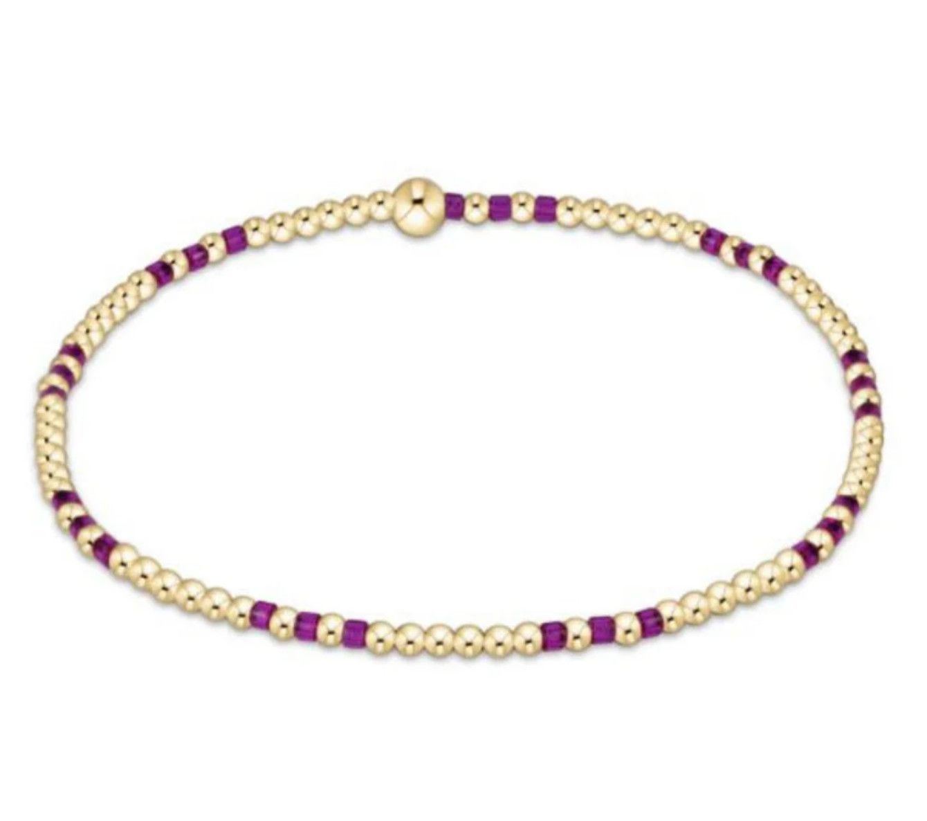 Hope Joy 2mm Bead Bracelet- Fuchsia
