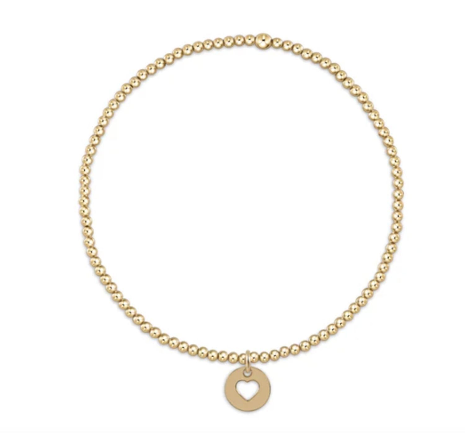 Egirl classic gold 2mm love small gold disc