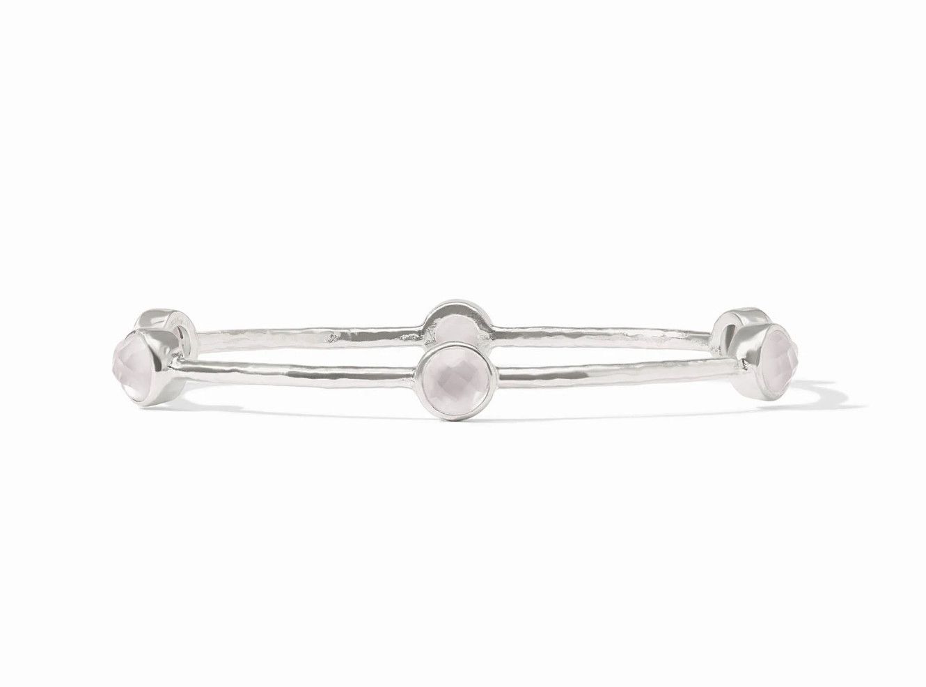 Milano Luxe Bangle Iridescent Clear Crystal Silver - S