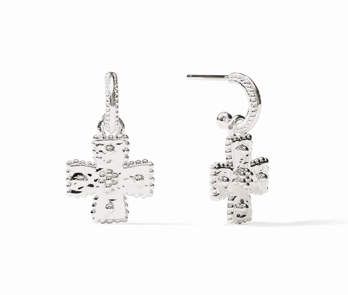Canterbury Hoop &amp; Charm Earring Silver