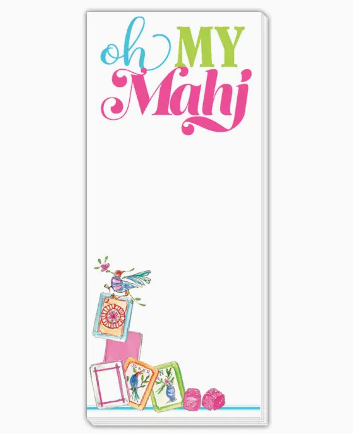 Oh My Mahj Skinny Notepad