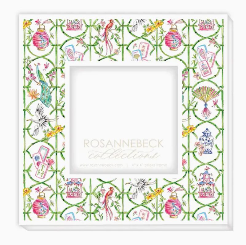 Mahjong Icons Bamboo Trellis Frame 4x4