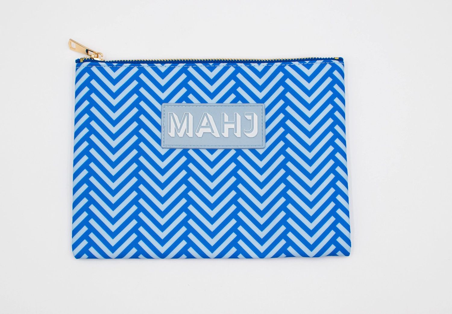Mahjong Card &amp; Accessory Bag- Blue Arrows