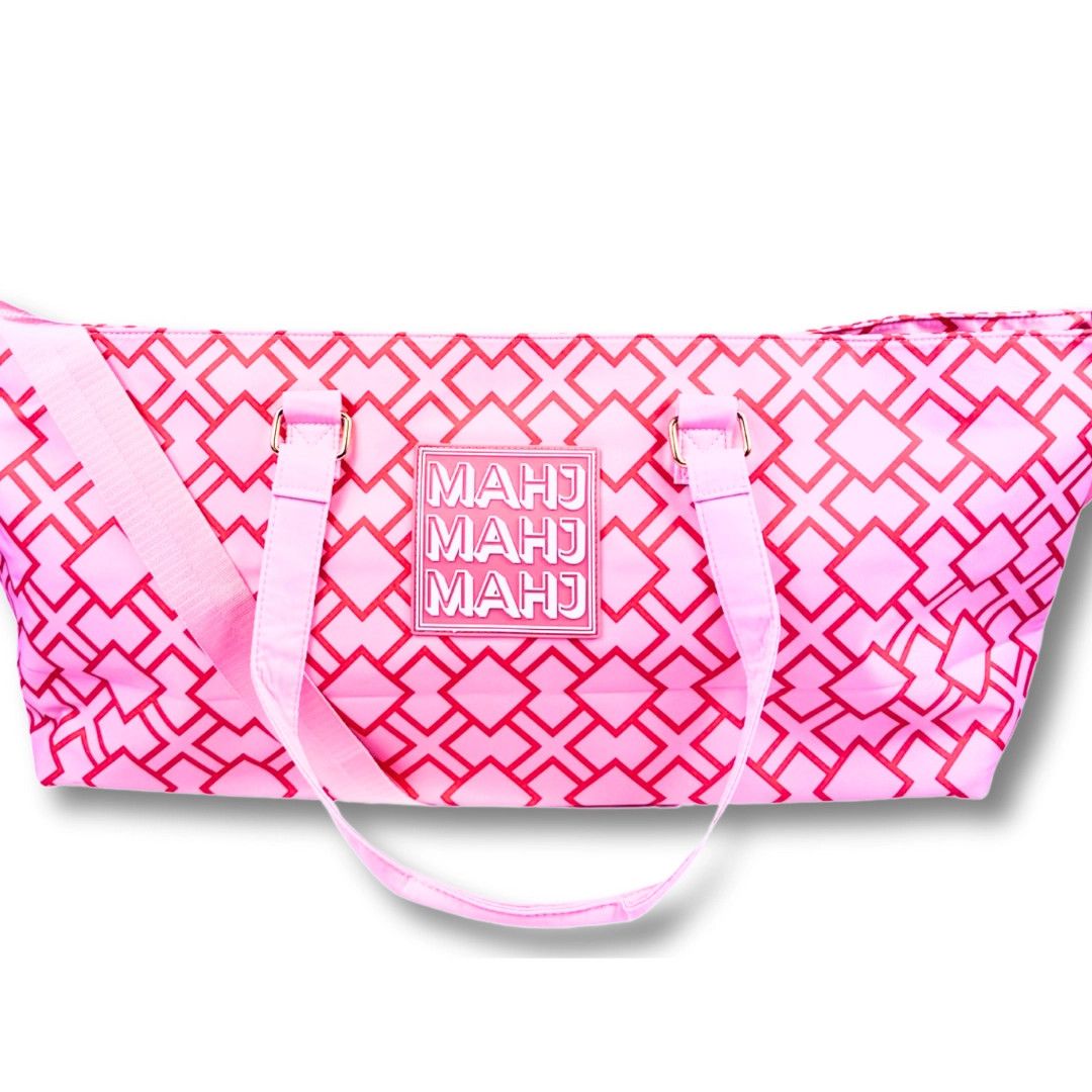 Mahjong Tote Bag- Geometric Pink