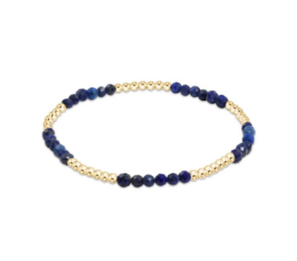 Blissful Pattern 2.5mm Bead Bracelet- Lapis