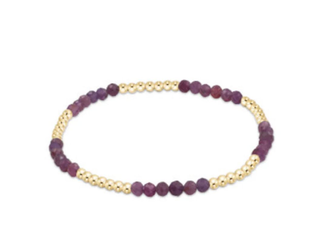 Blissful Pattern 2.5mm Bead Bracelet- Ruby
