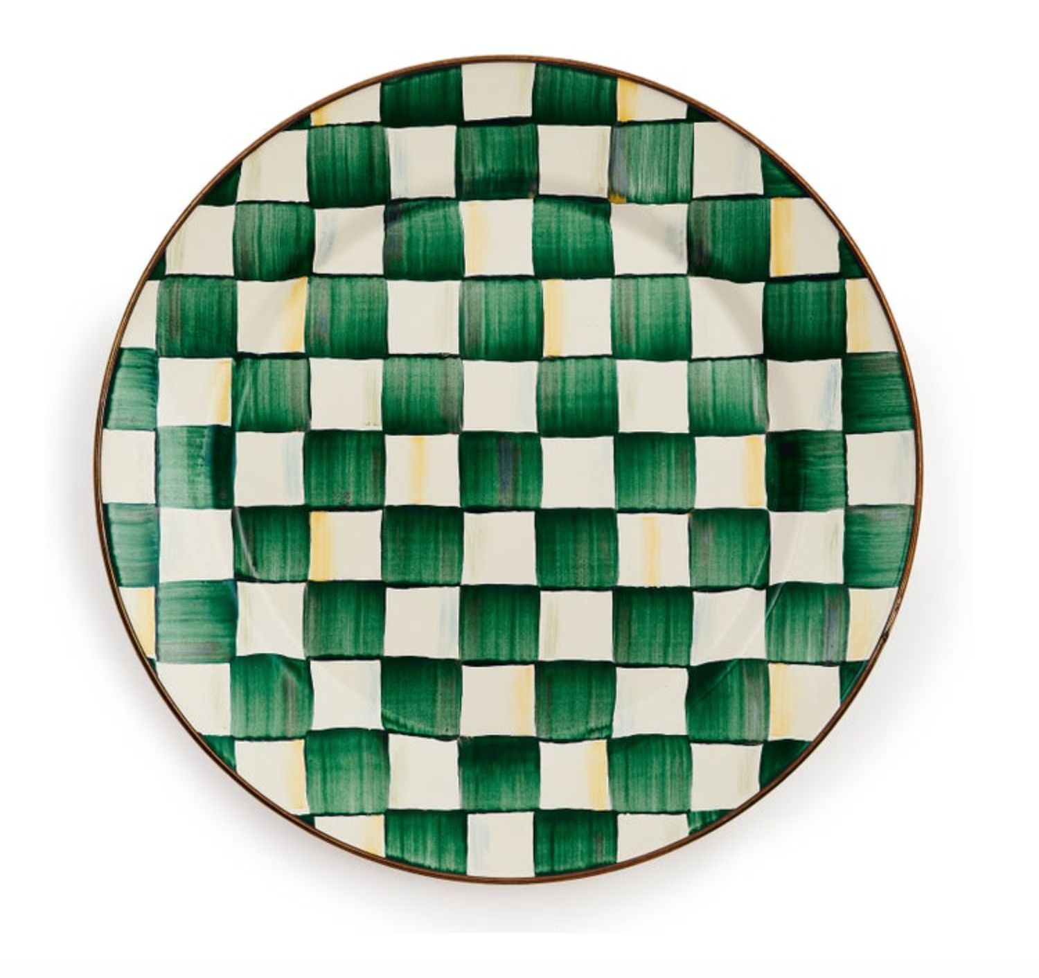 Emerald Check Charger Plate