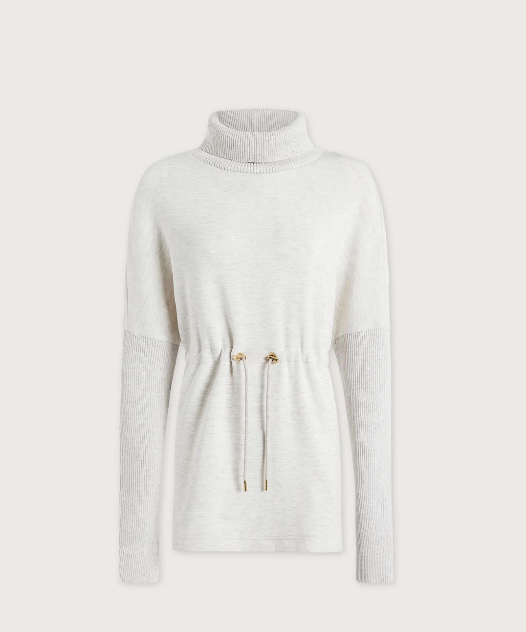 Ethel Cinch Waist Sweat-Ivory Marl