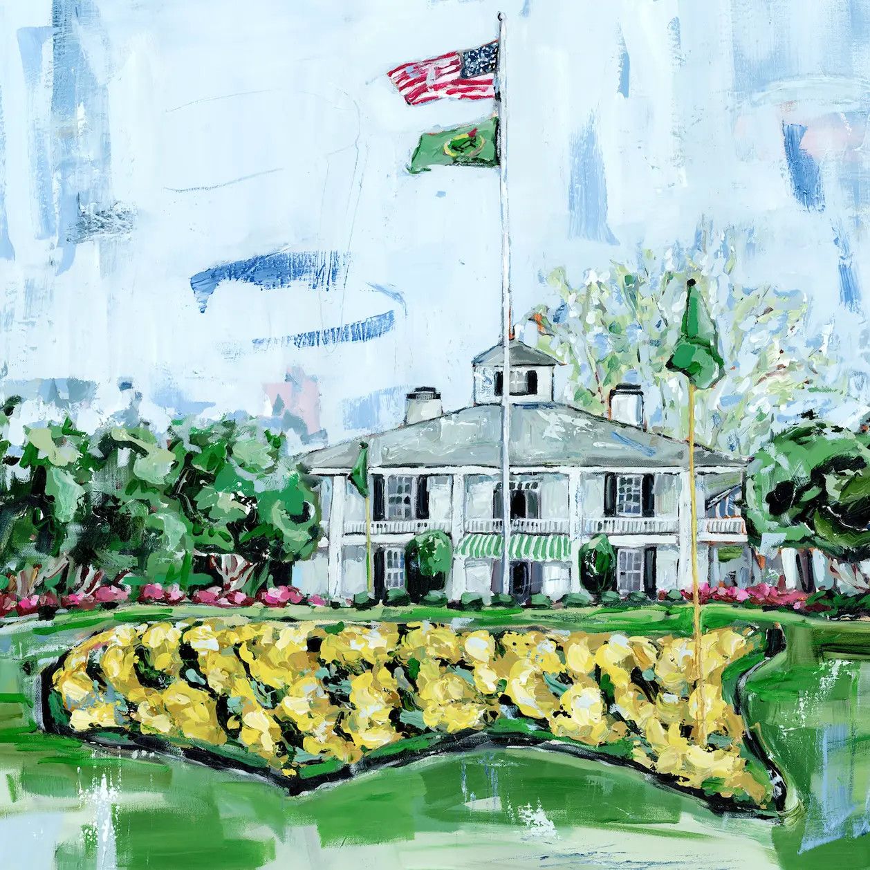 &quot;The Clubhouse&quot; 8x8 Hand Signed Print