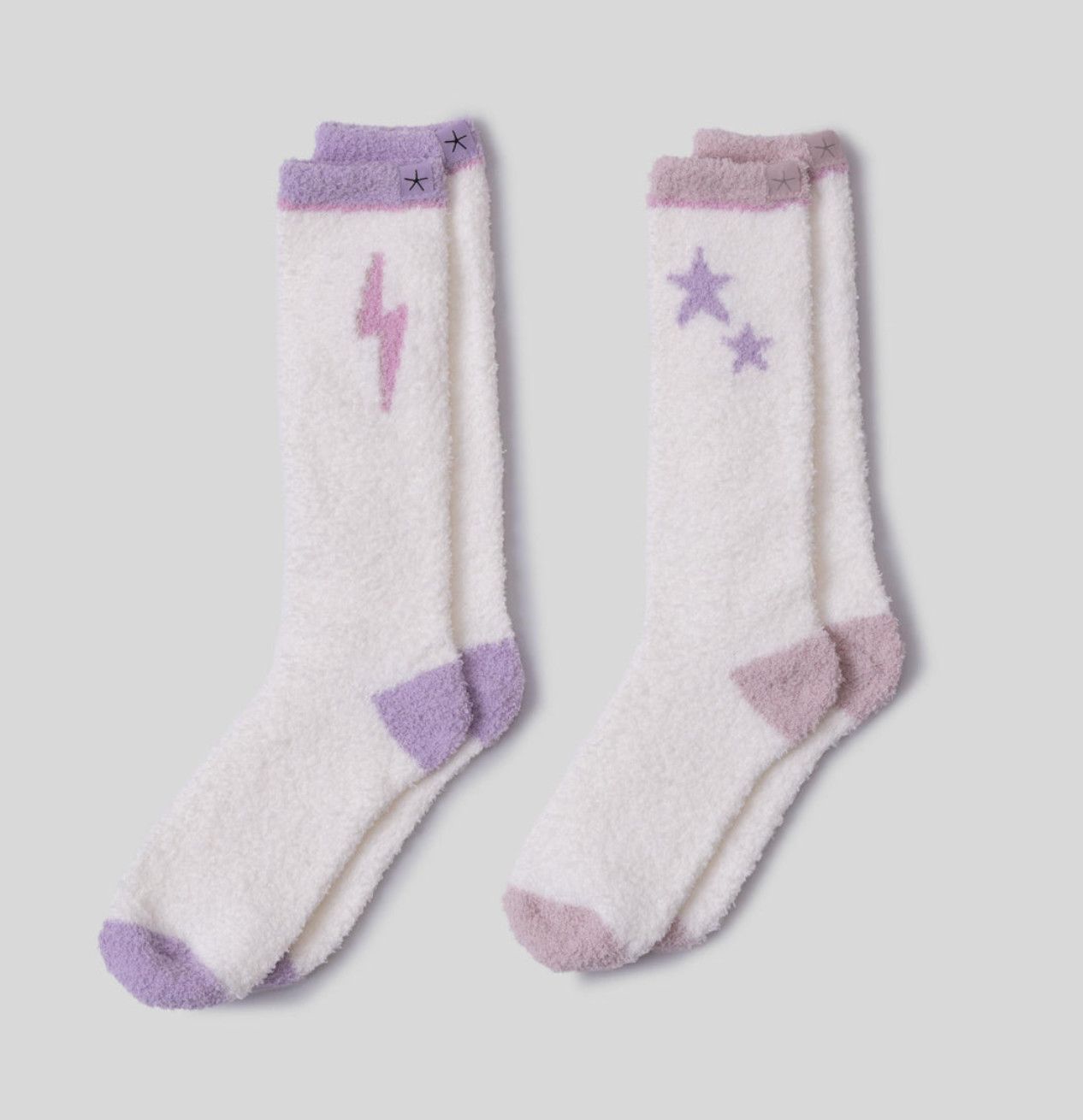 BFD Cozychic Youth Space Adventure Sock Set- Dusty Rose Multi