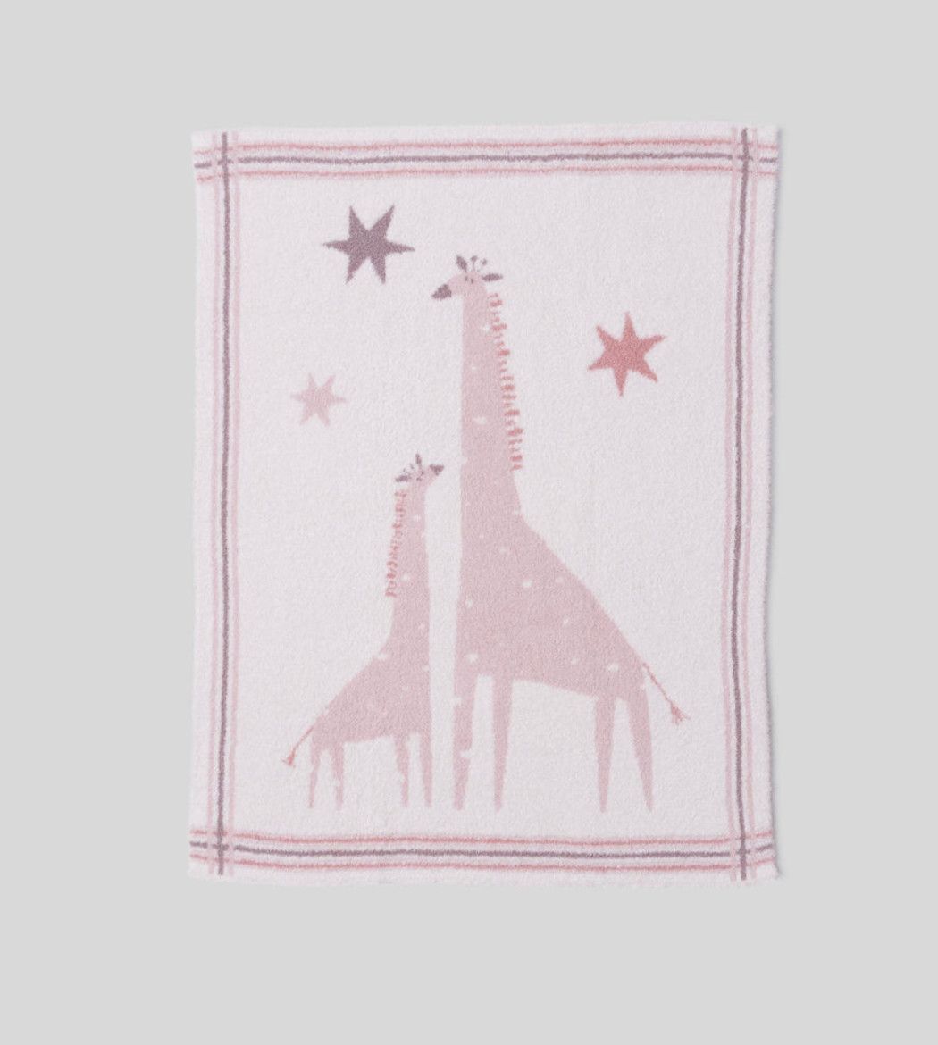 CC Giraffe Stroller Blanket - Dusty Rose