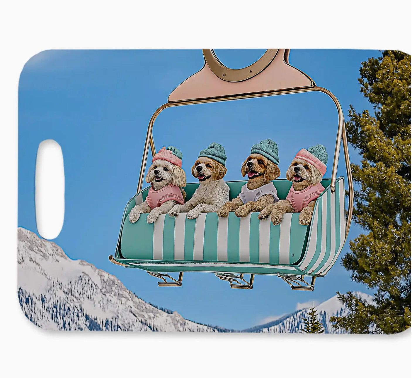 Bag Tag - Ski Dog Chair Lift