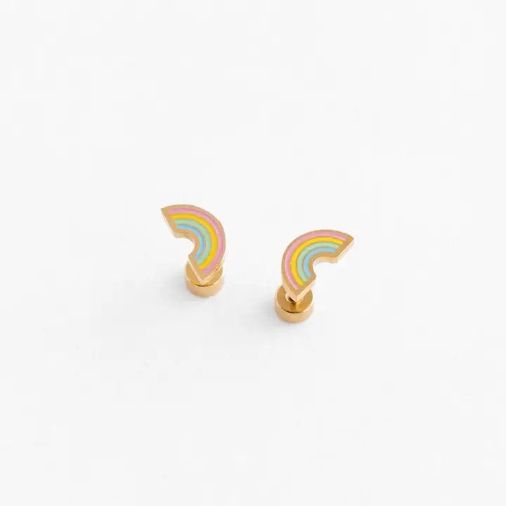 Pastel Rainbow Stud Earring