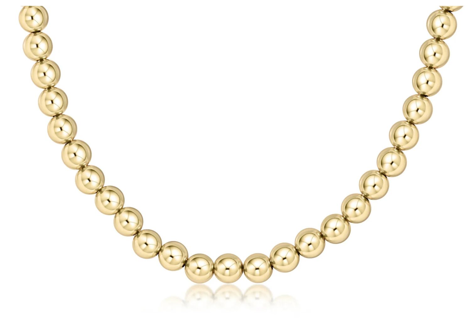 17&quot; Choker Classic Gold 7mm Bead