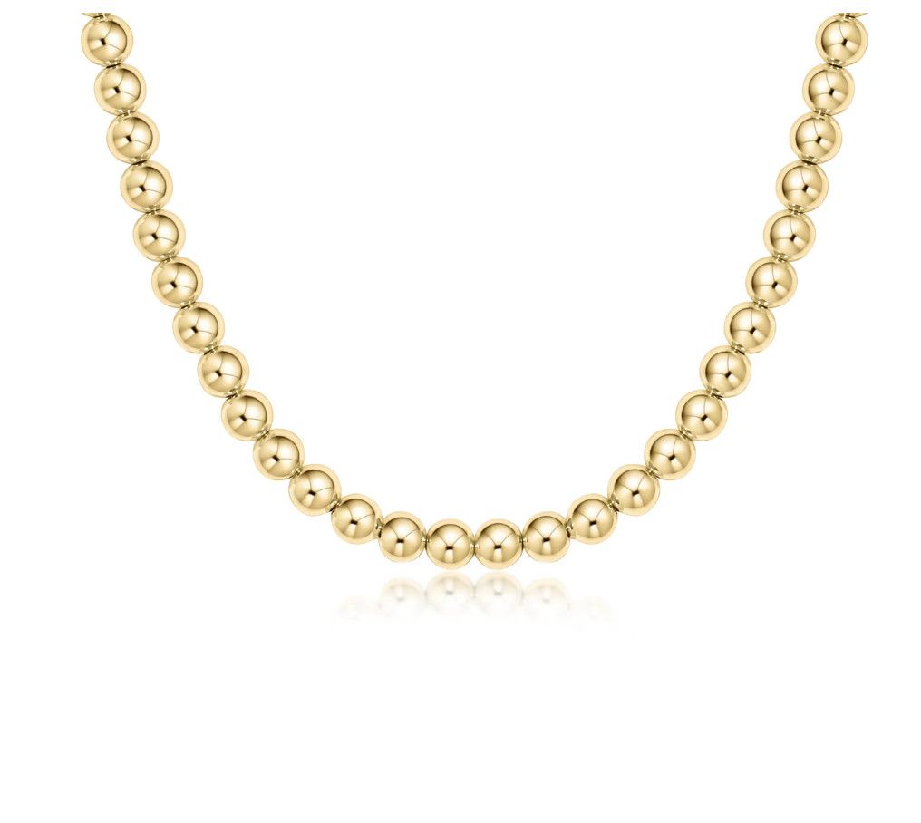 15&quot; Choker Classic Gold 6mm Bead