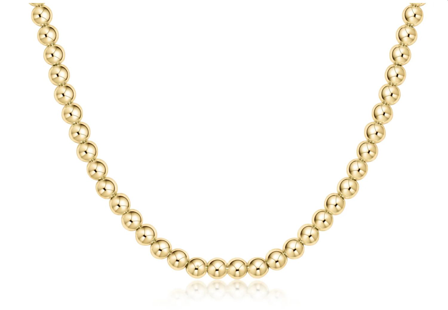 17&quot; Choker Classic Gold 5mm Bead