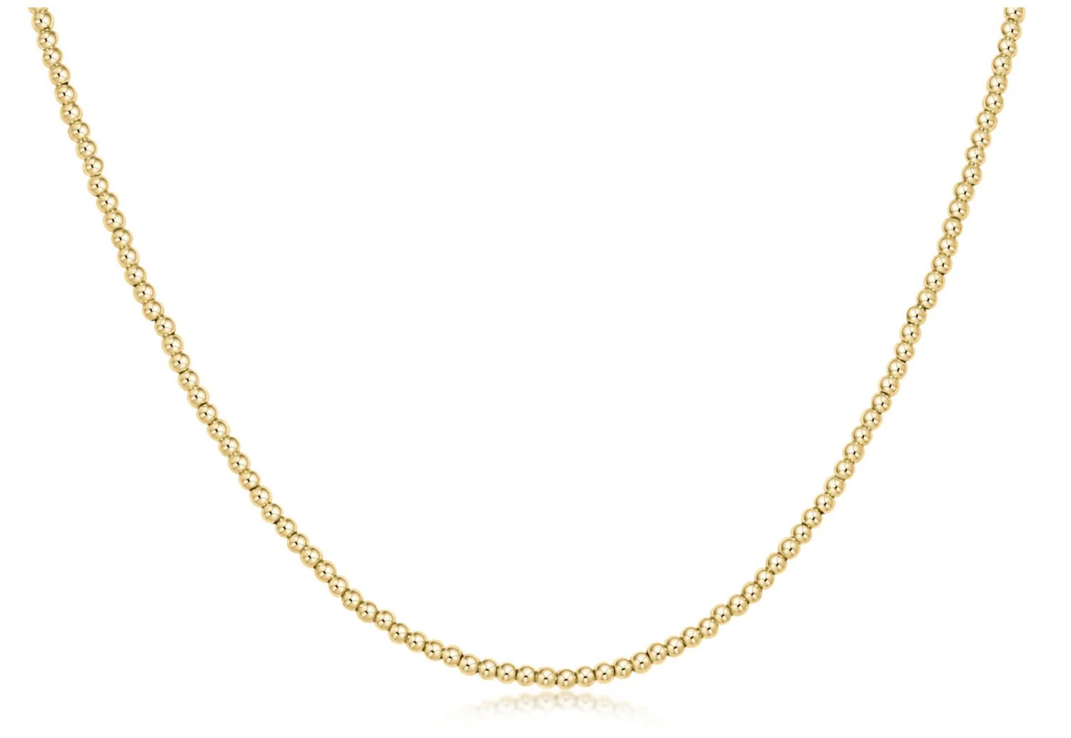 17&quot; Choker Classic Gold 2mm Bead