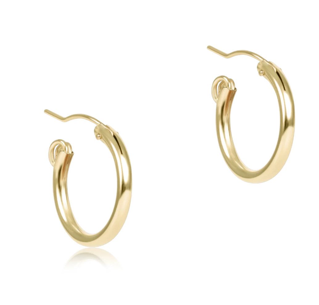 Round Gold Hoop .5 Smooth