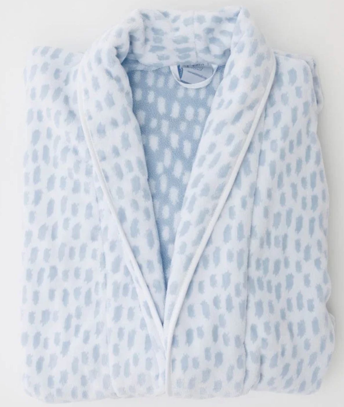 Long Patterned Plush Robe 