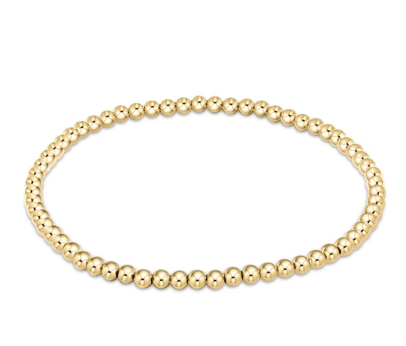 Extends Classic Gold 3mm Bead Bracelet