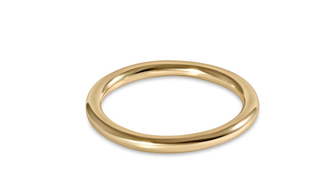 EN Classic Gold Band Ring , Size: 7
