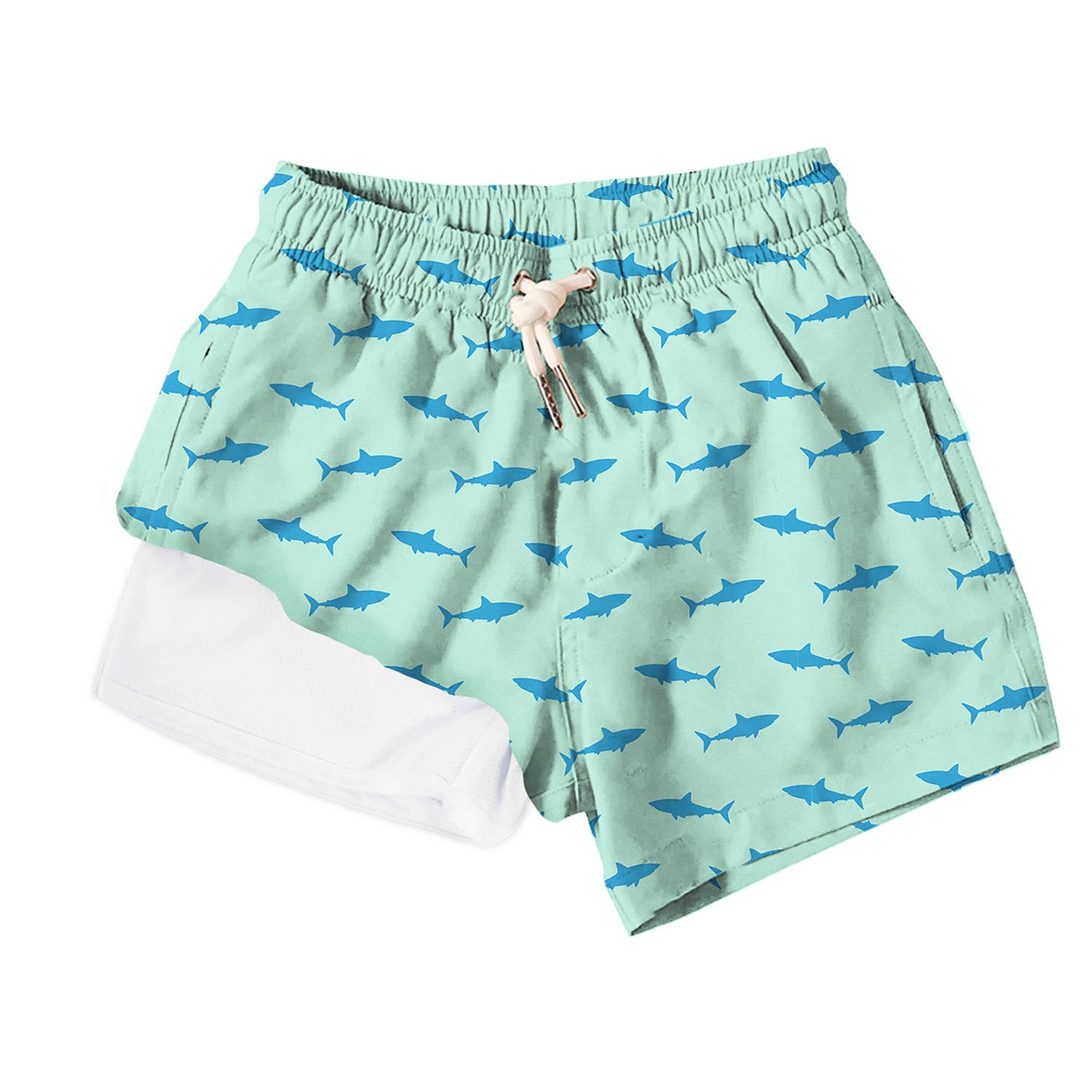 Great White Shark Swim Trunks 