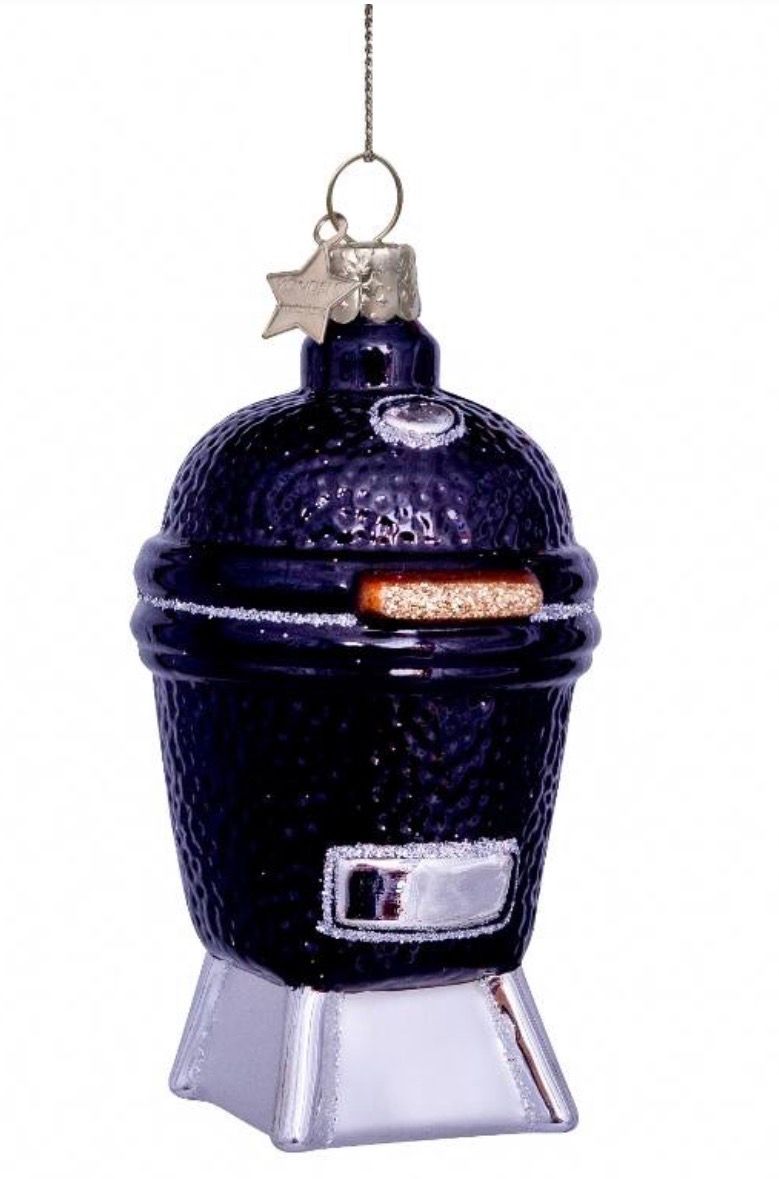 Black BBQ Egg Ornament