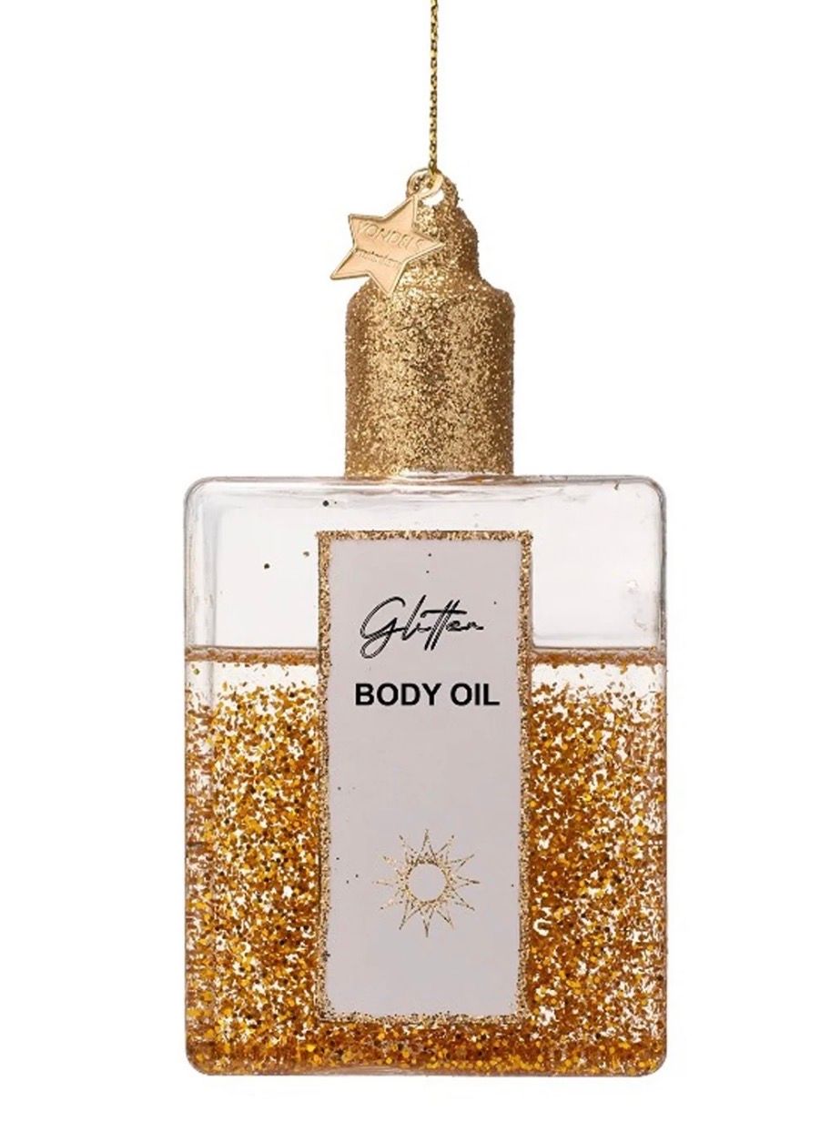 Body Oil with Glitter Ornament