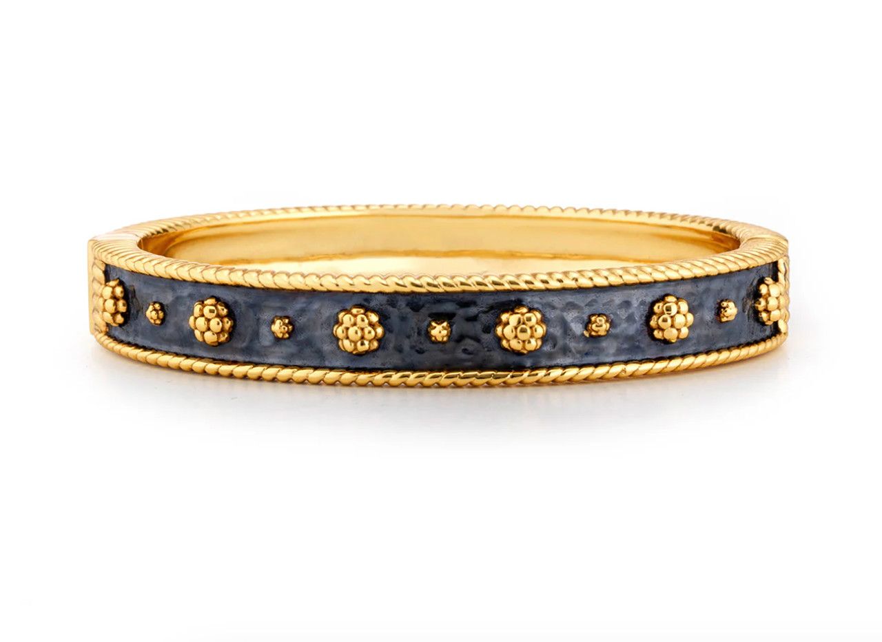 Berry Classic Hinged Bangle S/M- Gold/Midnight