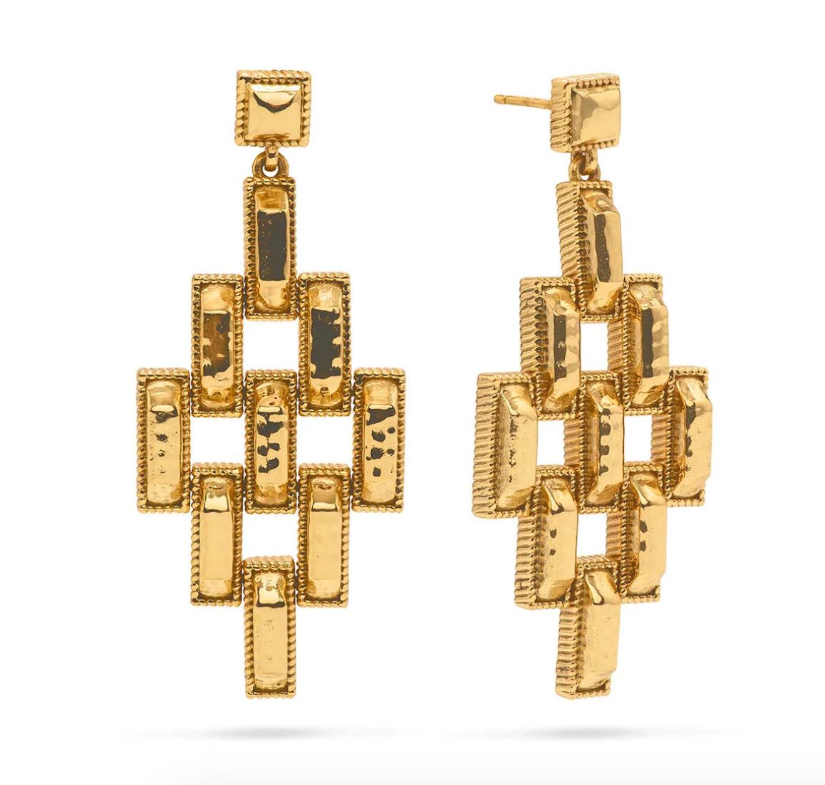 Pathway Post Drop Earrings- Gold