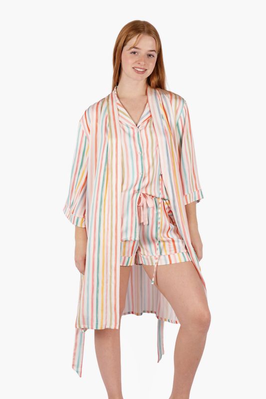 Watercolor Stripe Robe