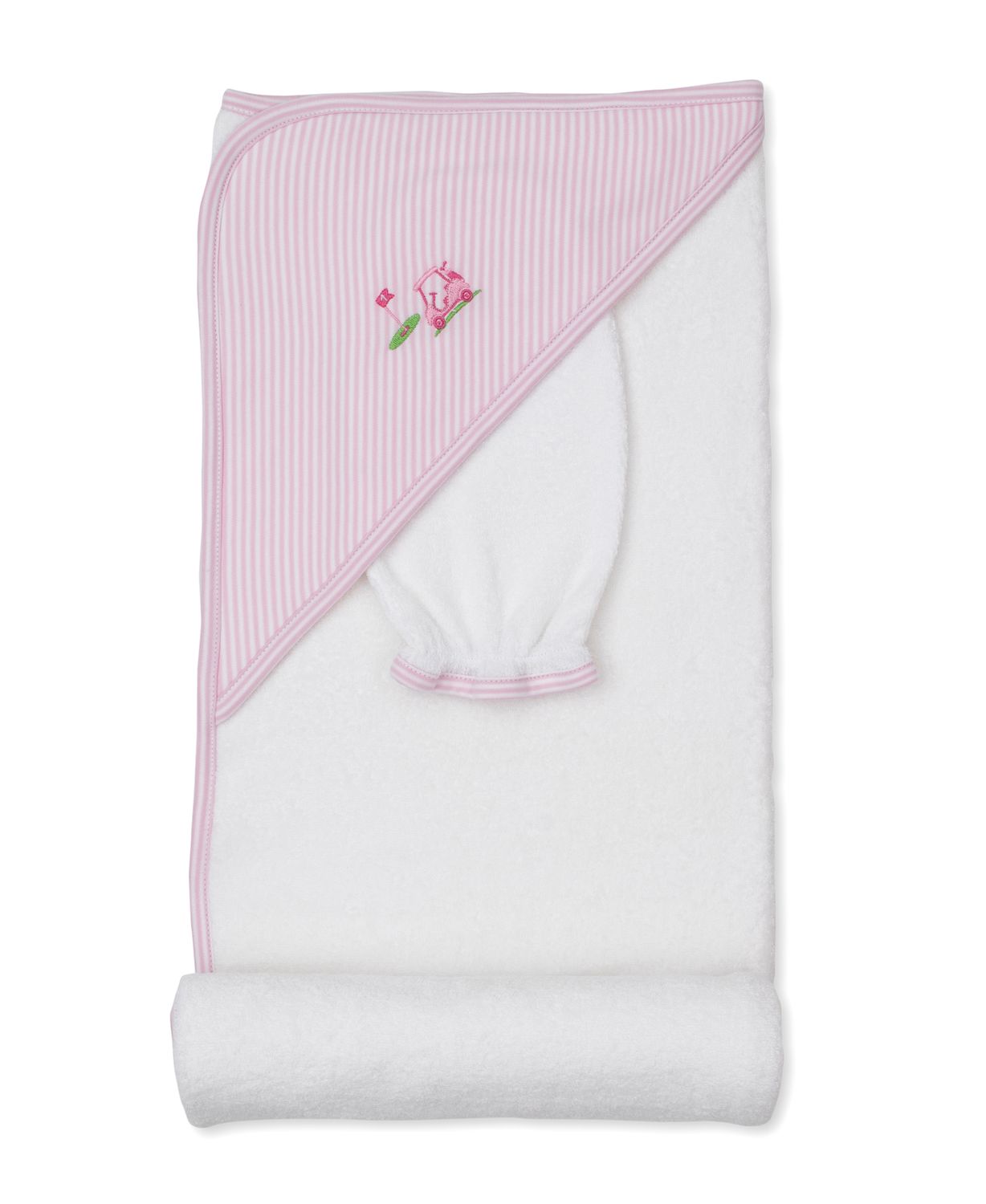 Pink Golf Championship Hooded Towel &amp; Mitt Set