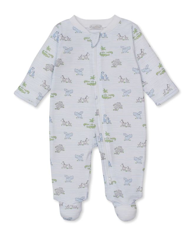 KK Footie w/Zip Blue Safari Party