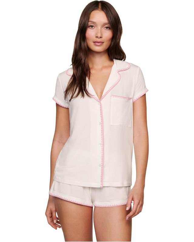 Frida Shortie PJ Set Ivory/Pink Nectar
