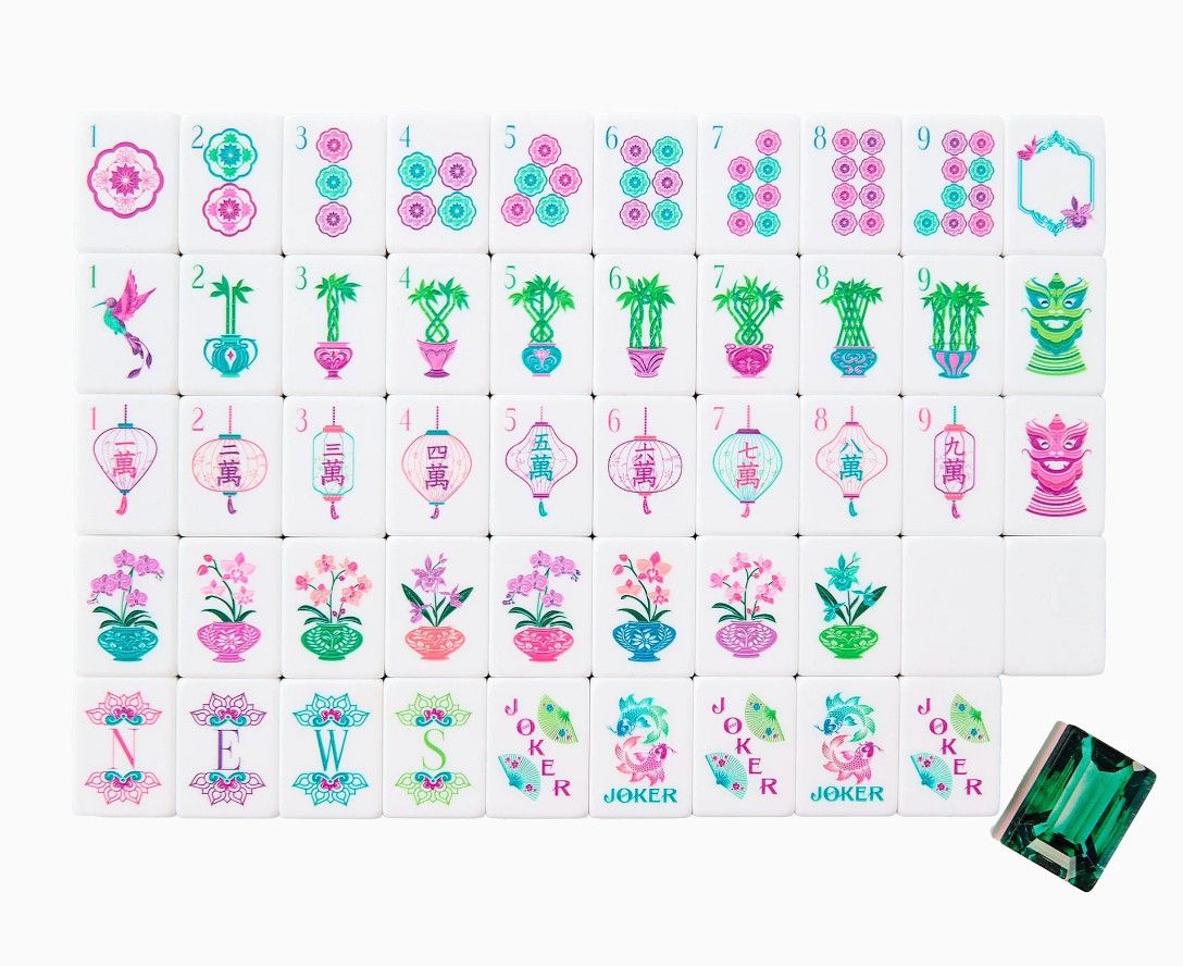 Emerald Mahjong Tiles