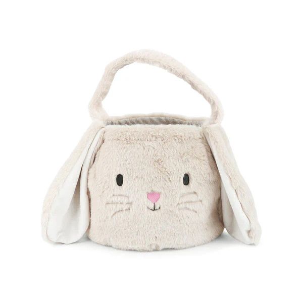 Fluffy Bunny Basket - Tan
