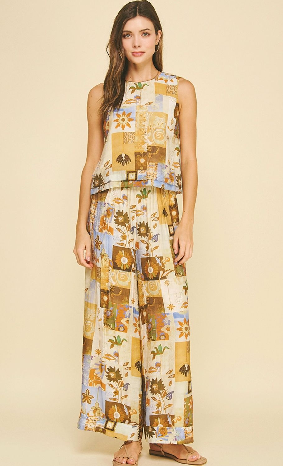 Sleeveless Printed Top