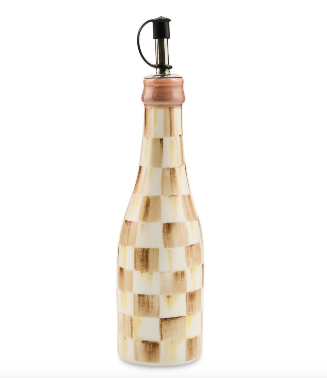 Mocha Check Farmhouse Oil Cruet