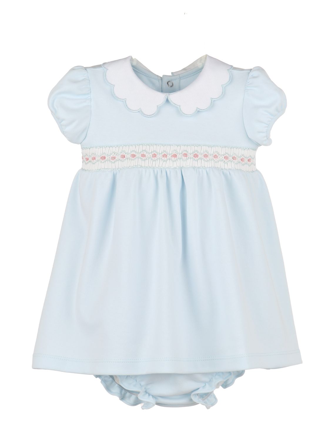 Summer Home Smock Dress-Blue