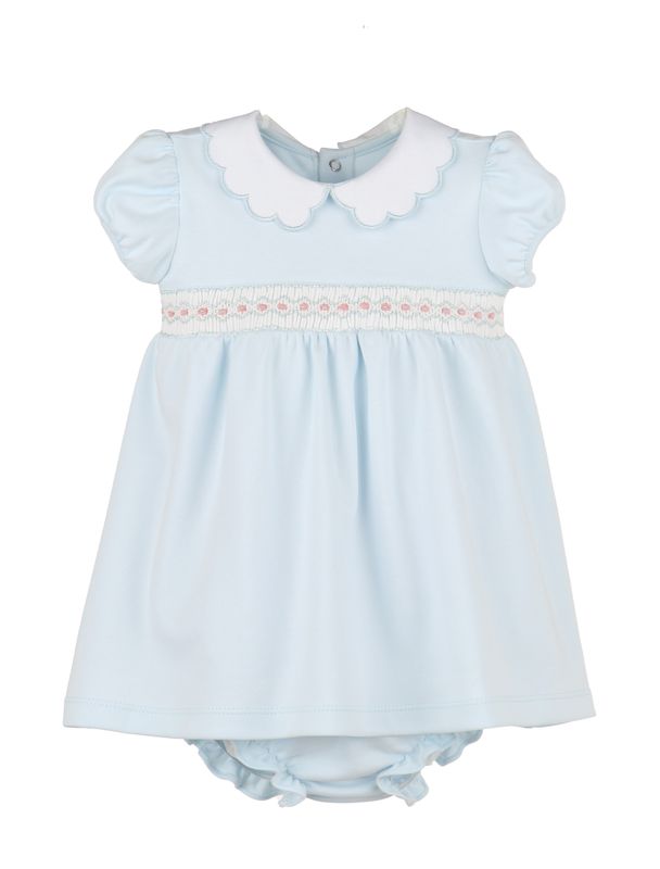 Summer Home Smock Dress-Blue