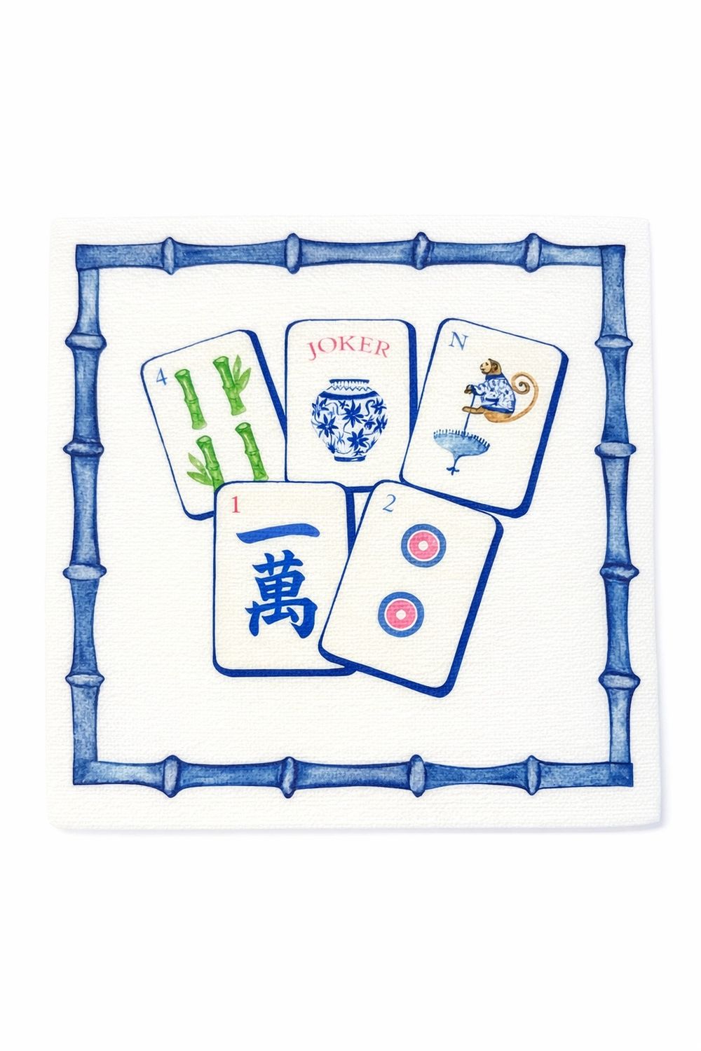 Preppy Mahjong cocktail napkins