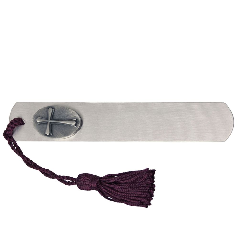 Pewter Cross Bookmark with Tassle